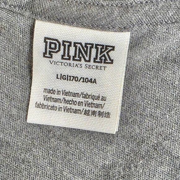 VS PINK Rose Gold Sequin Logo Tank Gray Size L - Picture 6 of 10